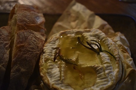 The Devonshire Arms at Pilsley baked camembert